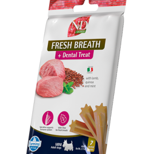 TREAT N&D QUINOA DOG FRESH BREATHE ADULT MINI 60gm