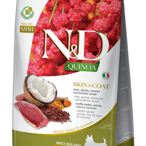 N&D QUINOA DOG SKIN & COAT DUCK ADULT MINI 2.5 KG