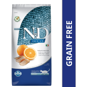 N&D OCEAN CAT HERRING & ORANGE 300 GM