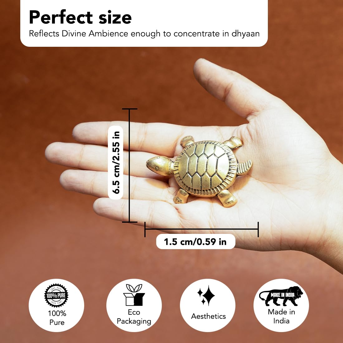 Brass Turtle for GOOD LUCK AND PROSPERITY - Image 2