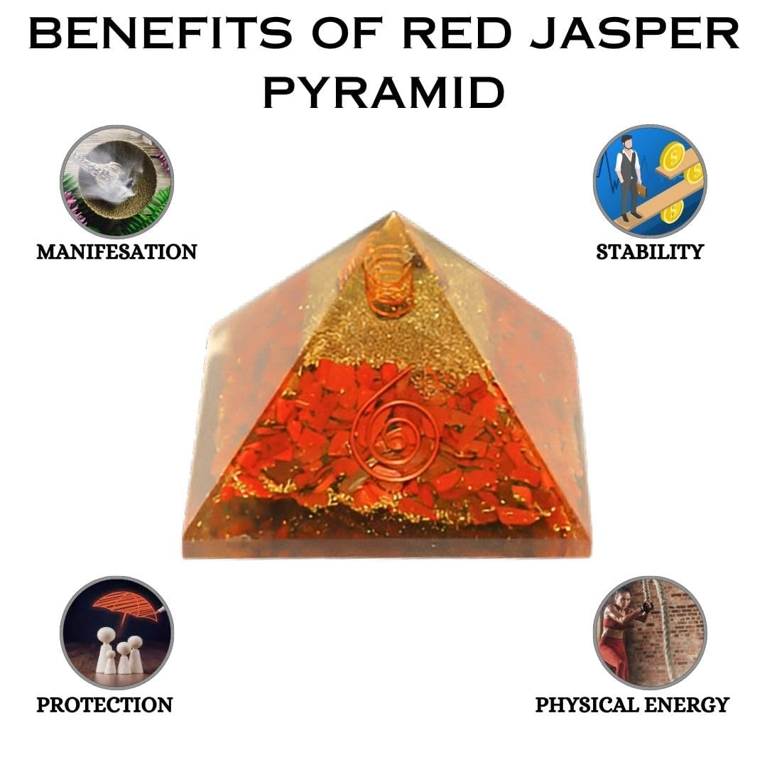 Red Jasper Vastu Pyramid for MANIFESTATION AND STABILITY - Image 3