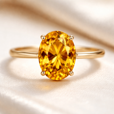 Yellow Citrine Ring for abundance