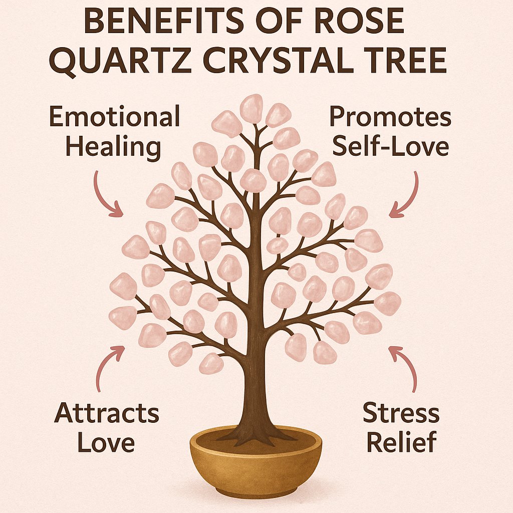 Rose Quartz Crystal Tree for HEALTHY RELATIONSHIPS - Image 4