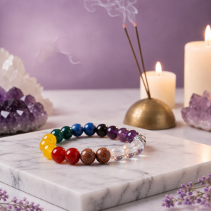 7 Chakra Bracelet 8mm – Healing & Aura Cleansing Crystal Bracelet