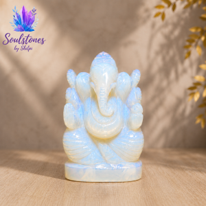 Opalite Lord Ganesha with Chatra