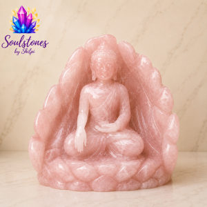 Rose Quartz Crystal Gautam Buddha Statue