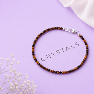 Tiger Eye Faceted Beads Anklet (3MM)