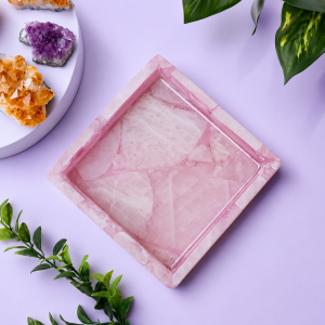 Rose Quartz Crystal Tray