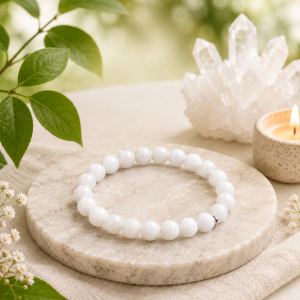 Selenite Bracelet (8mm) For Aura Cleansing