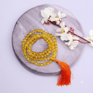 Citrine Round Stone 108+1 Beads Jaap Mala