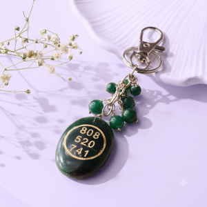 Green Jade Money Switch Zibu Key Chain