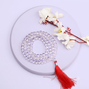 Clear Quartz Jaap Mala 108+1 Beads
